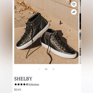 Freebird Black Leather Sneaker Shelby 9
